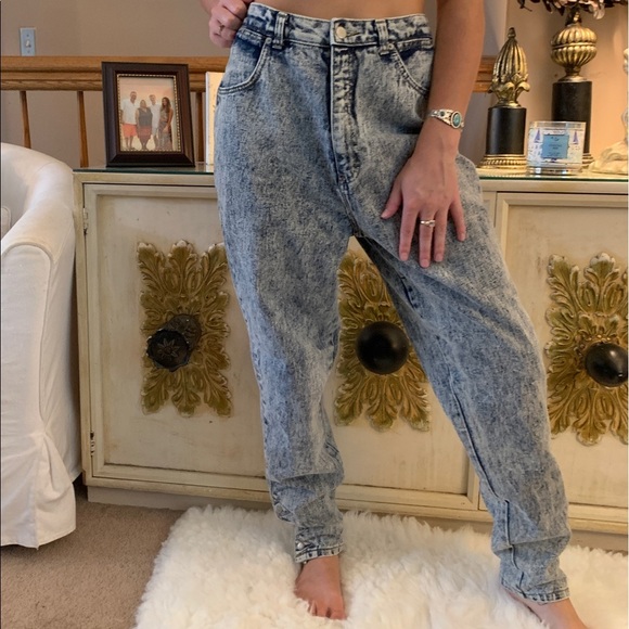 international stefano sportswear Denim - VTG 80s Acid Wash High Rise Button Denim Jeans